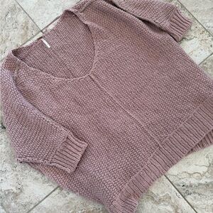 Cozy Mauve Knit Sweater